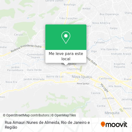 Rua Amauri Nunes de Almeida mapa