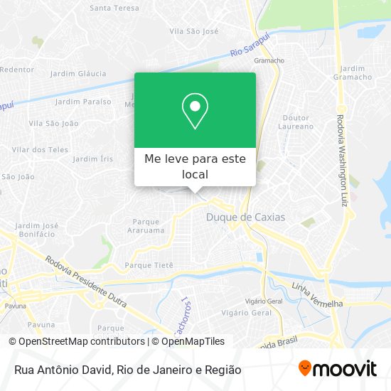 Rua Antônio David mapa
