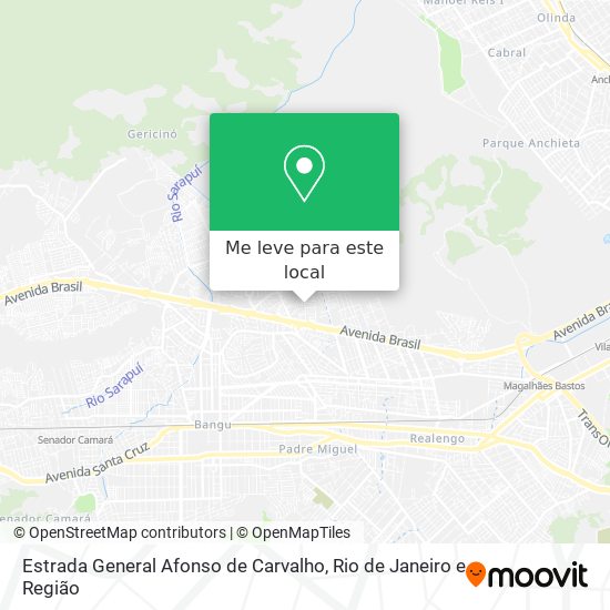 Estrada General Afonso de Carvalho mapa