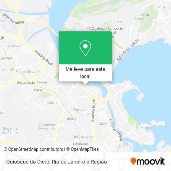 Quiosque do Dicró mapa