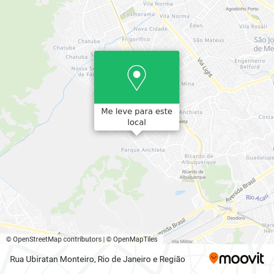 Rua Ubiratan Monteiro mapa