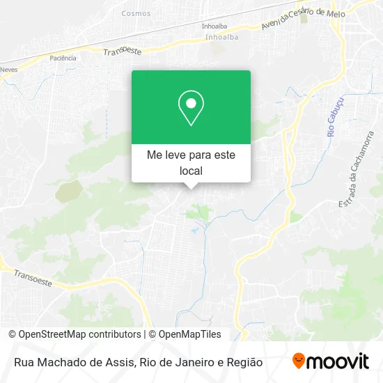 Rua Machado de Assis mapa