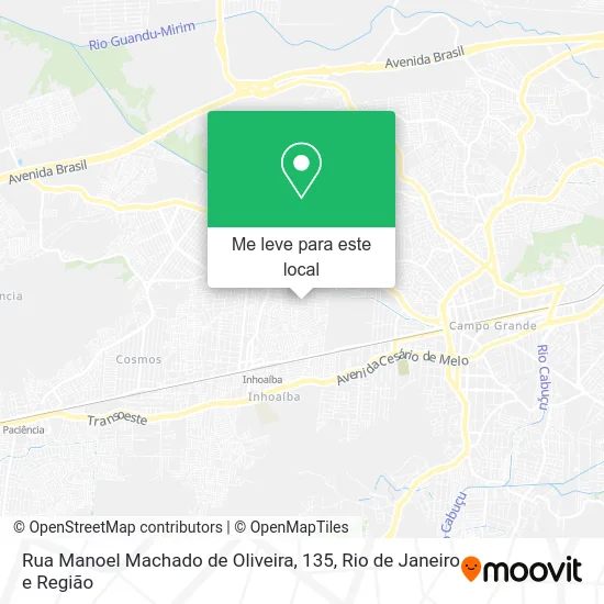 Rua Manoel Machado de Oliveira, 135 mapa