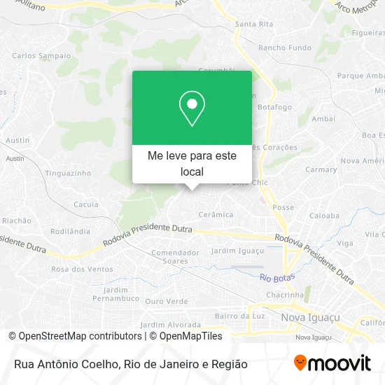 Rua Antônio Coelho mapa