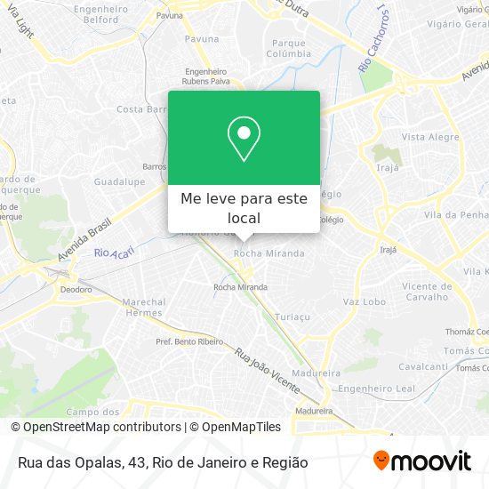 Rua das Opalas, 43 mapa