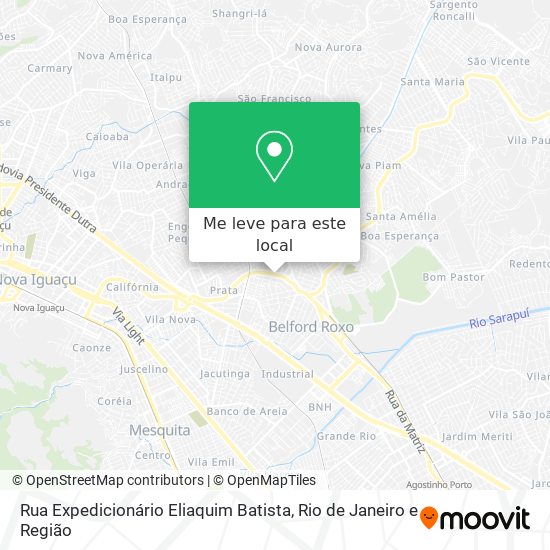 Rua Expedicionário Eliaquim Batista mapa