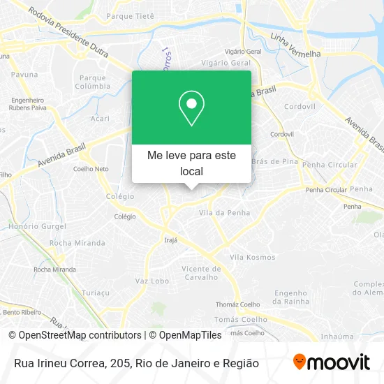 Rua Irineu Correa, 205 mapa
