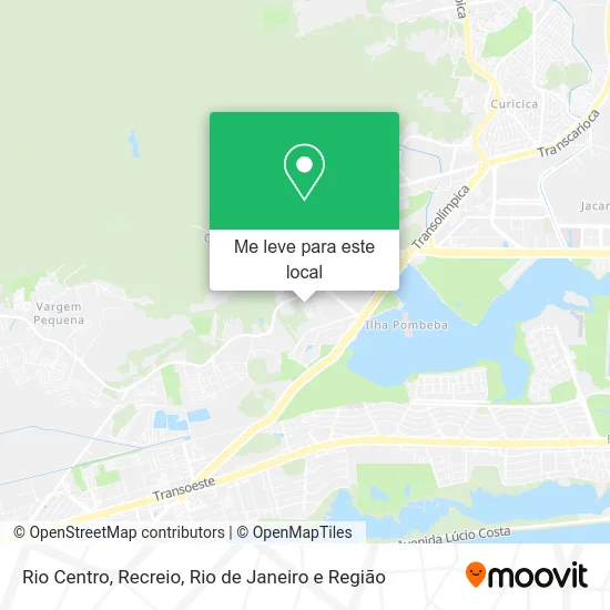 Rio Centro, Recreio mapa