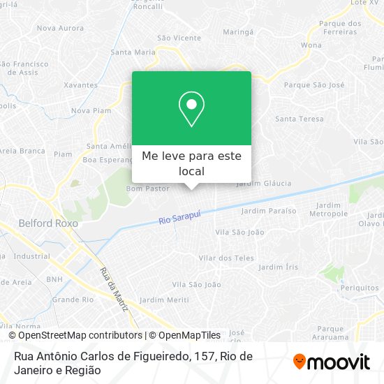 Rua Antônio Carlos de Figueiredo, 157 mapa