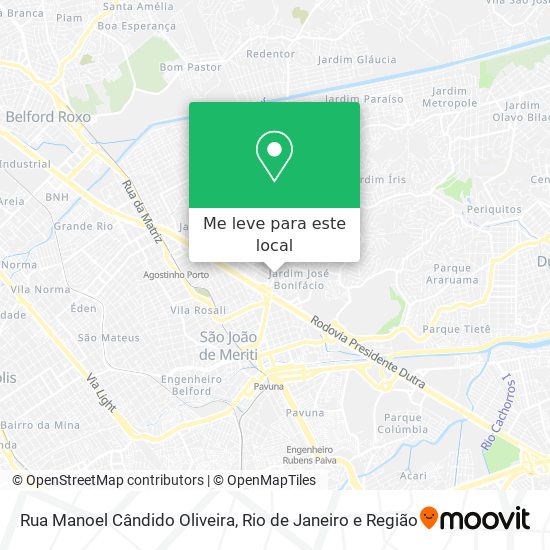 Rua Manoel Cândido Oliveira mapa