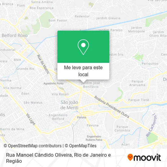 Rua Manoel Cândido Oliveira mapa