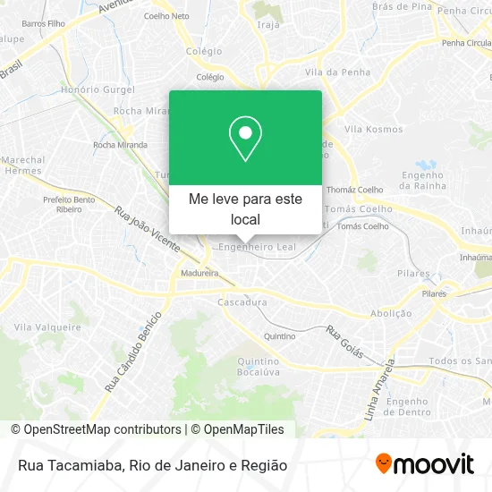 Rua Tacamiaba mapa