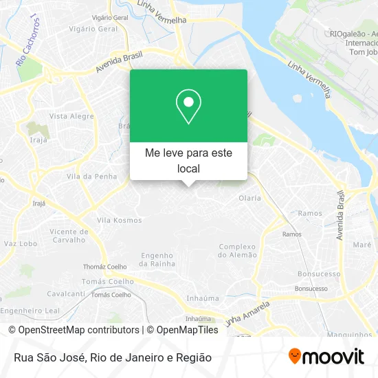 Rua São José mapa
