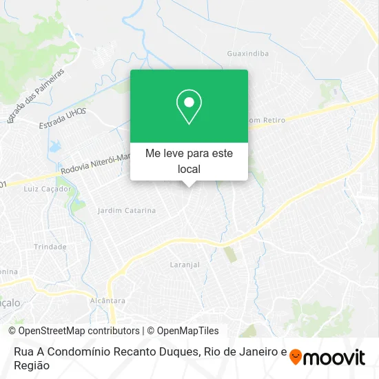 Rua A Condomínio Recanto Duques mapa