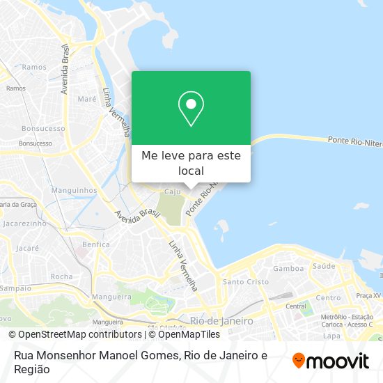 Rua Monsenhor Manoel Gomes mapa