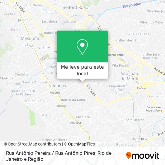 Rua Antônio Pereira / Rua Antônio Pires mapa