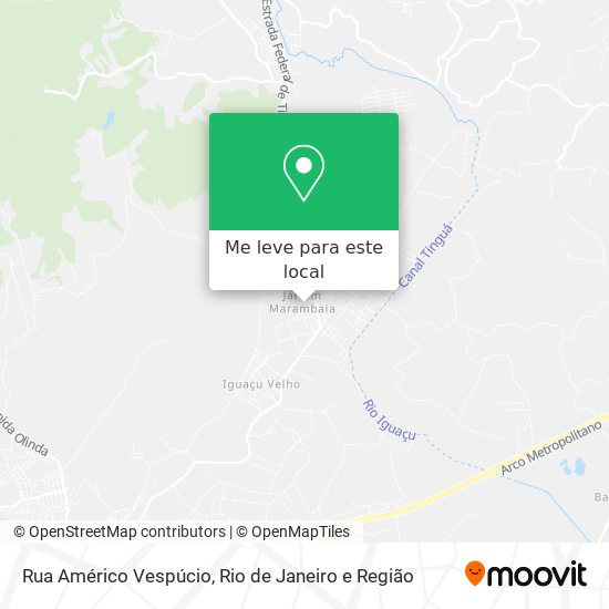 Rua Américo Vespúcio mapa