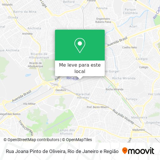 Rua Joana Pinto de Oliveira mapa