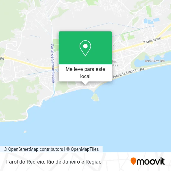 Farol do Recreio mapa