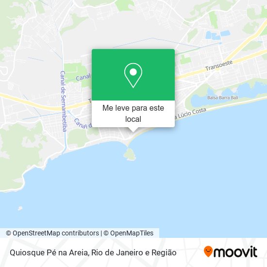 Quiosque Pé na Areia mapa