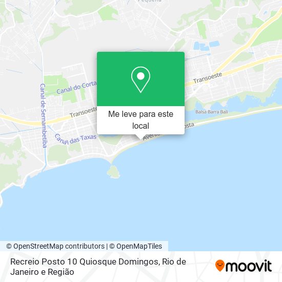 Recreio Posto 10 Quiosque Domingos mapa
