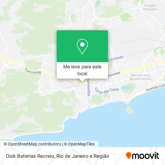 Disk Baterias Recreio mapa