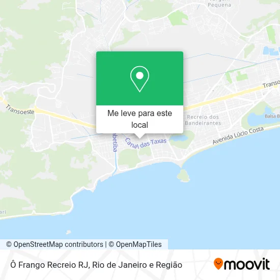 Ô Frango Recreio RJ mapa