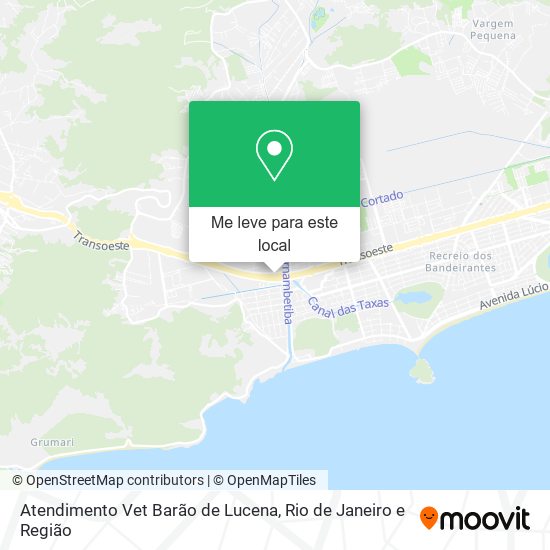 Atendimento Vet Barão de Lucena mapa