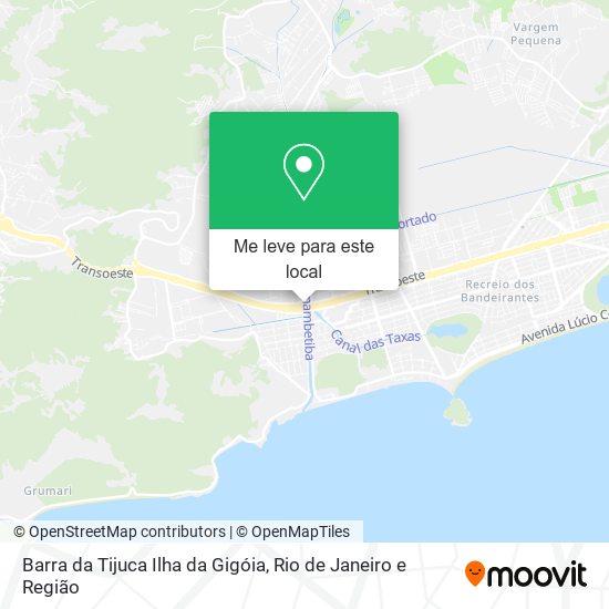 Barra da Tijuca Ilha da Gigóia mapa