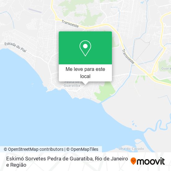 Eskimó Sorvetes Pedra de Guaratiba mapa