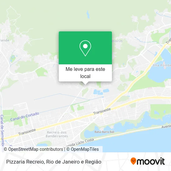 Pizzaria Recreio mapa