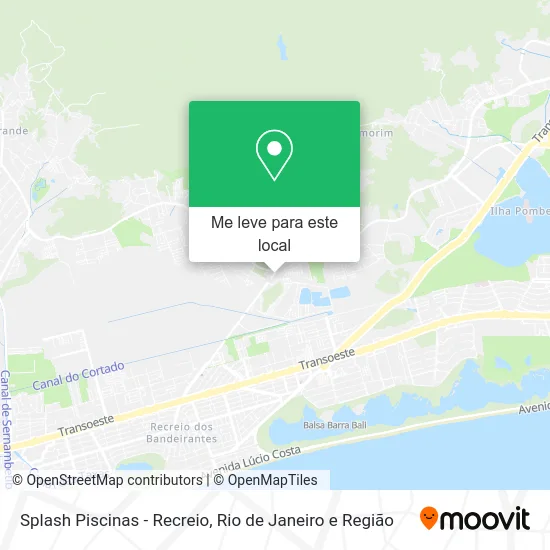 Splash Piscinas - Recreio mapa