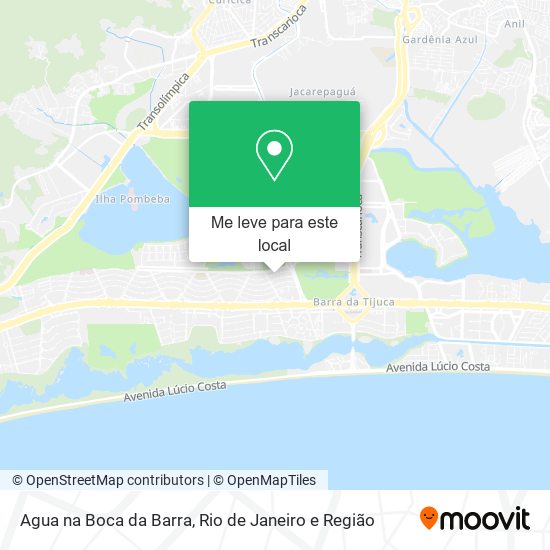 Agua na Boca da Barra mapa