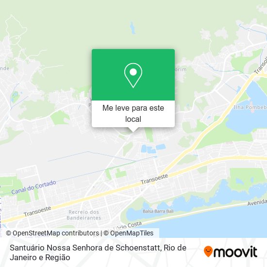 Santuário Nossa Senhora de Schoenstatt mapa