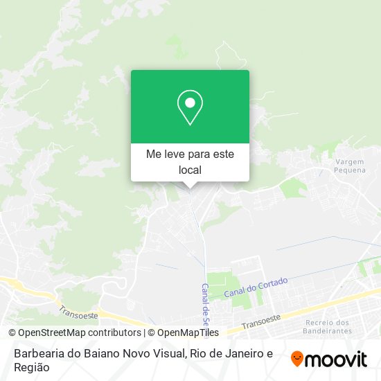 Barbearia do Baiano Novo Visual mapa