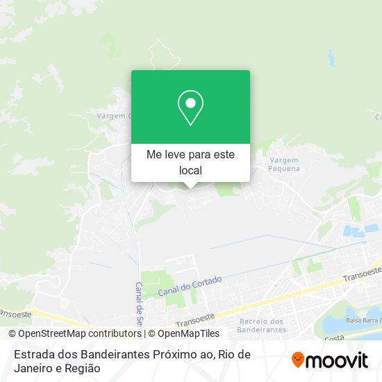 Estrada dos Bandeirantes Próximo ao mapa