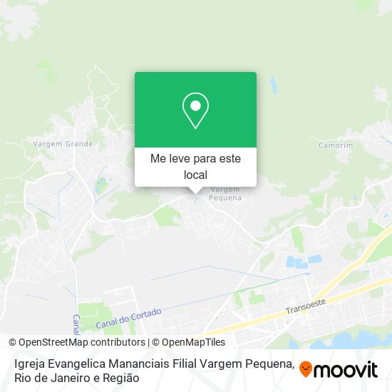 Igreja Evangelica Mananciais Filial Vargem Pequena mapa