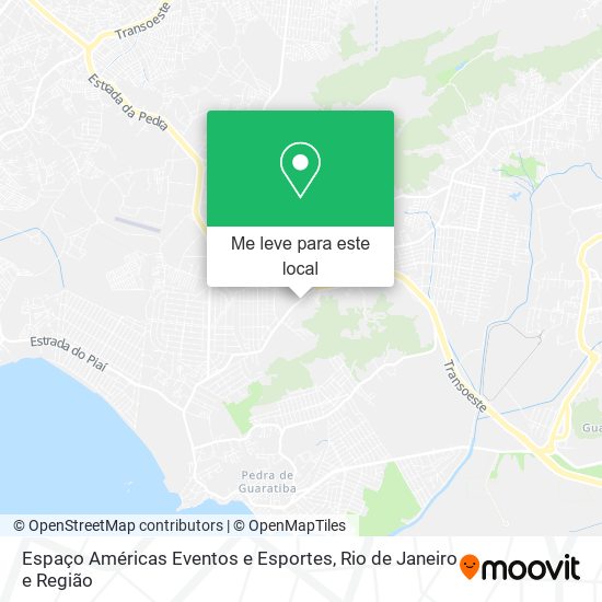 Espaço Américas Eventos e Esportes mapa