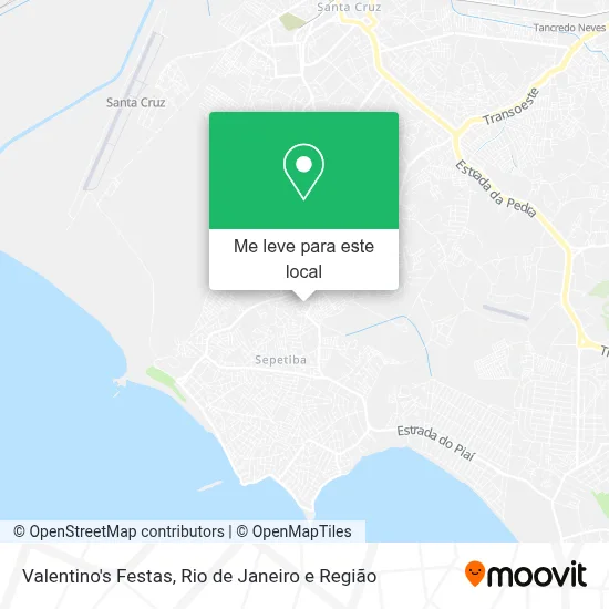 Valentino's Festas mapa
