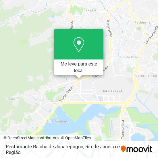 Restaurante Rainha de Jacarepaguá mapa