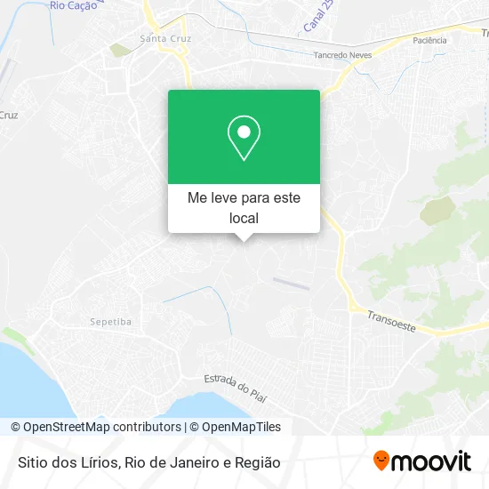 Sitio dos Lírios mapa