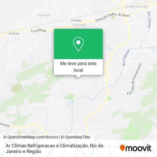 Ar Climax Refrigeracao e Climatização mapa