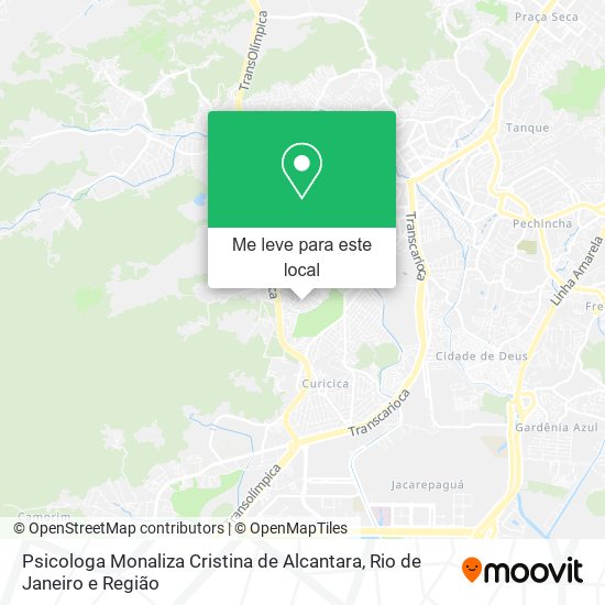 Psicologa Monaliza Cristina de Alcantara mapa