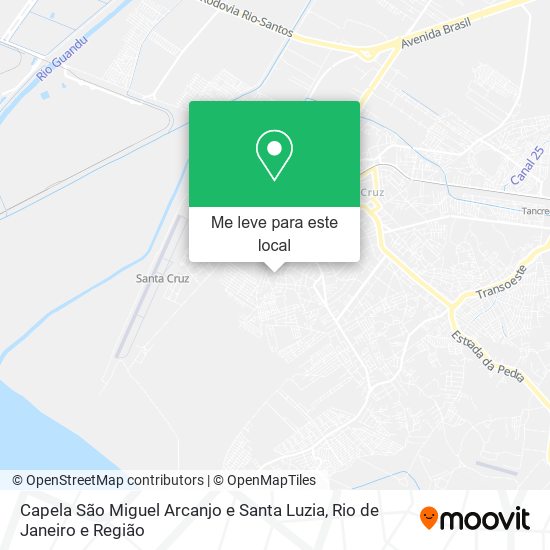 Capela São Miguel Arcanjo e Santa Luzia mapa