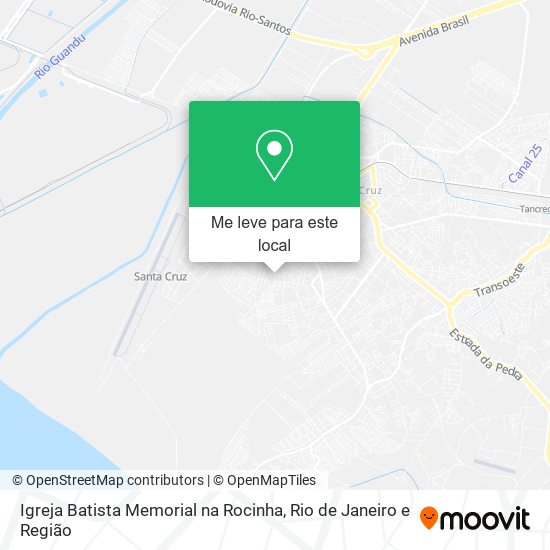 Igreja Batista Memorial na Rocinha mapa