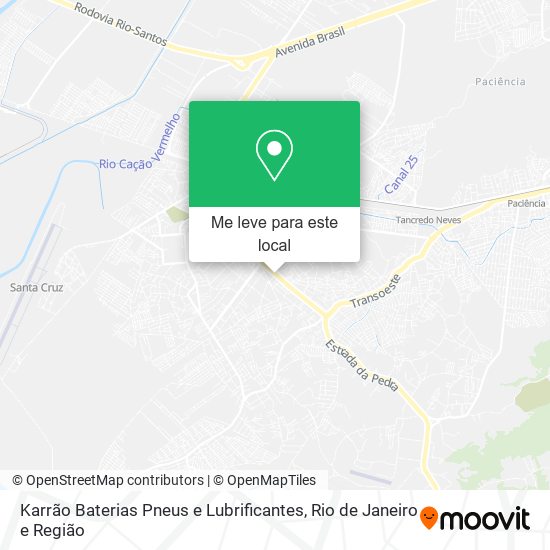Karrão Baterias Pneus e Lubrificantes mapa