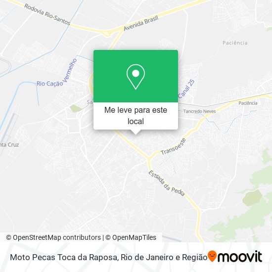 Moto Pecas Toca da Raposa mapa
