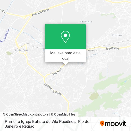 Primeira Igreja Batista de Vila Paciência mapa