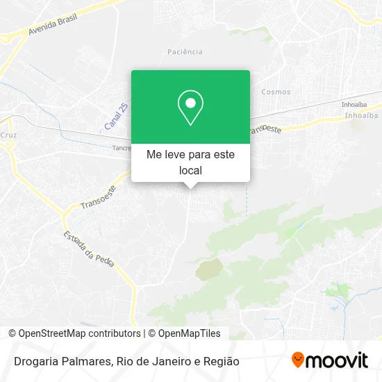 Drogaria Palmares mapa