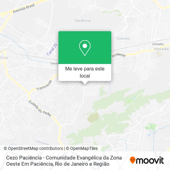 Cezo Paciência - Comunidade Evangélica da Zona Oeste Em Paciência mapa